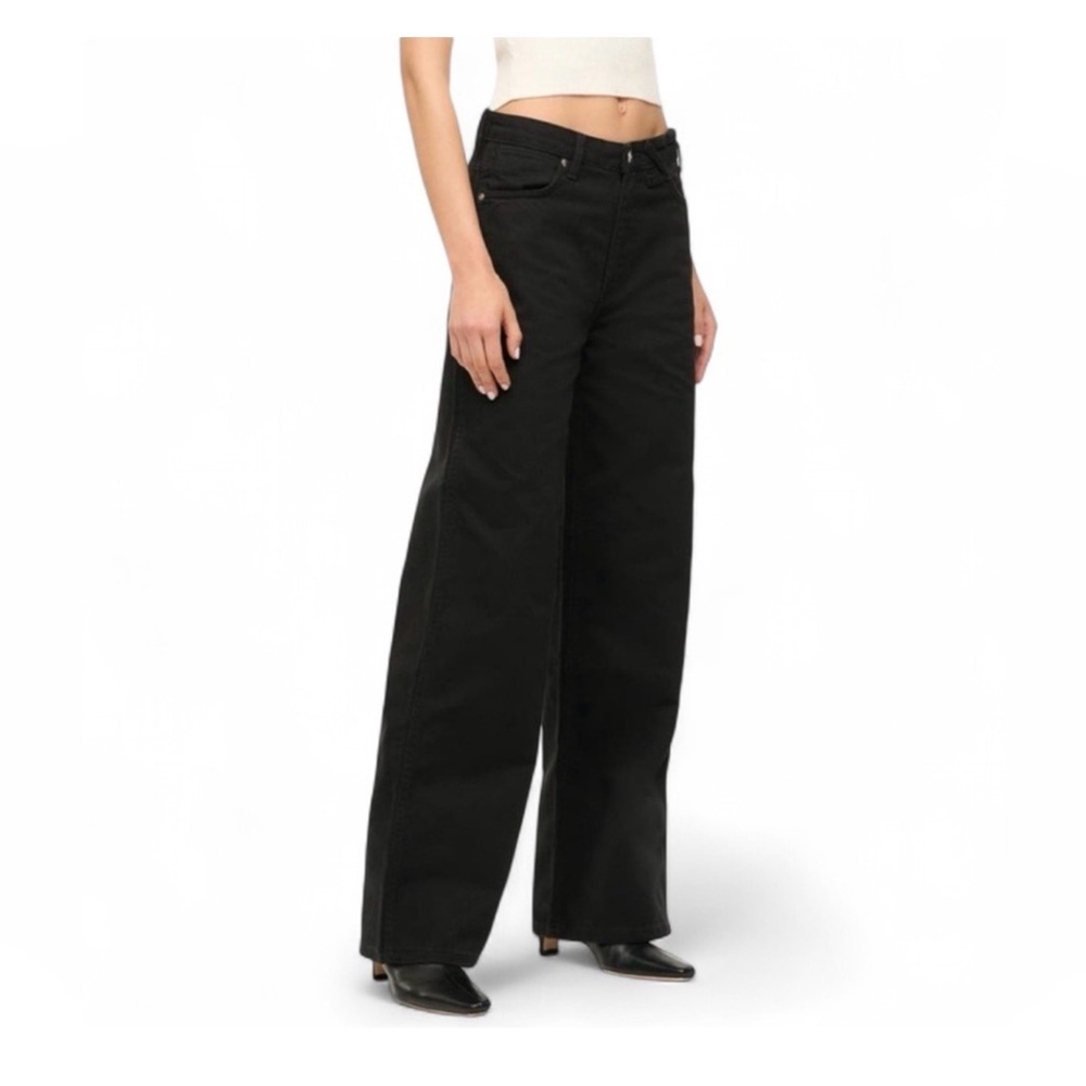 STAUD Black Wide Leg Jeans